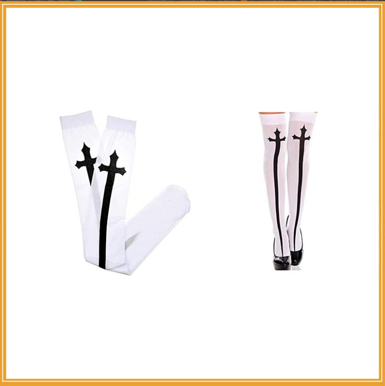 Fashion Gothic Cross Knee High Socks